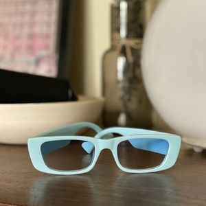 Sky Blue Rectangle Frame Sunnies